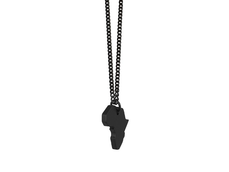 Africa Map Black Necklace Africa Map Black Necklace